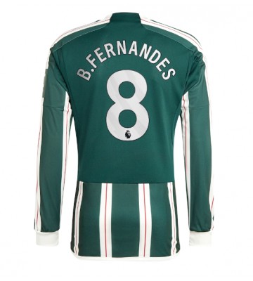 Lacne Muži Futbalové dres Manchester United Bruno Fernandes #8 2023-24 Dlhy Rukáv - Preč